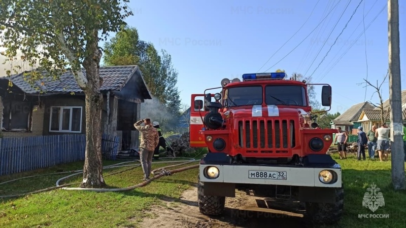 В Дядьковском районе произошёл пожар в жилом доме