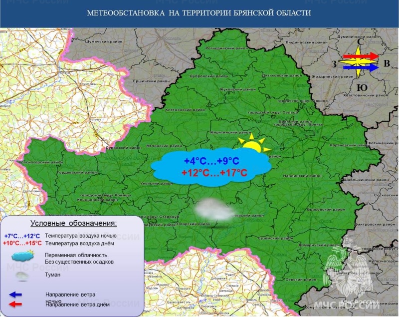 Оперативный ежедневный прогноз на 09.10.2024