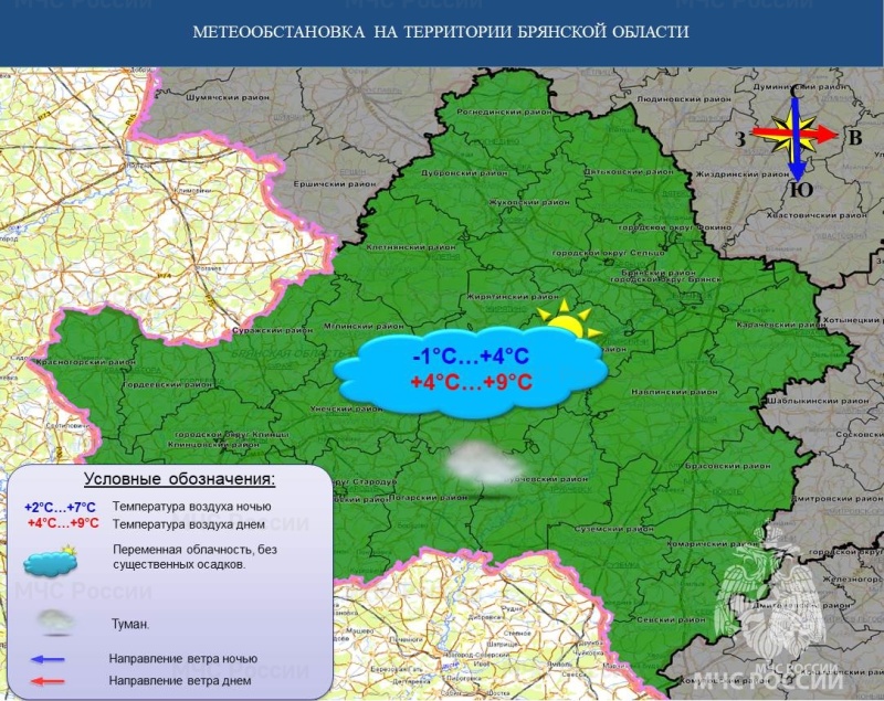 Оперативный ежедневный прогноз на 09.11.2024