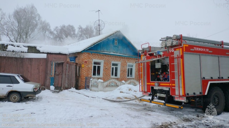 Пожарно - спасательные подразделения государственной противопожарной службы ликвидировали пожар в Новозыбковском городском округе